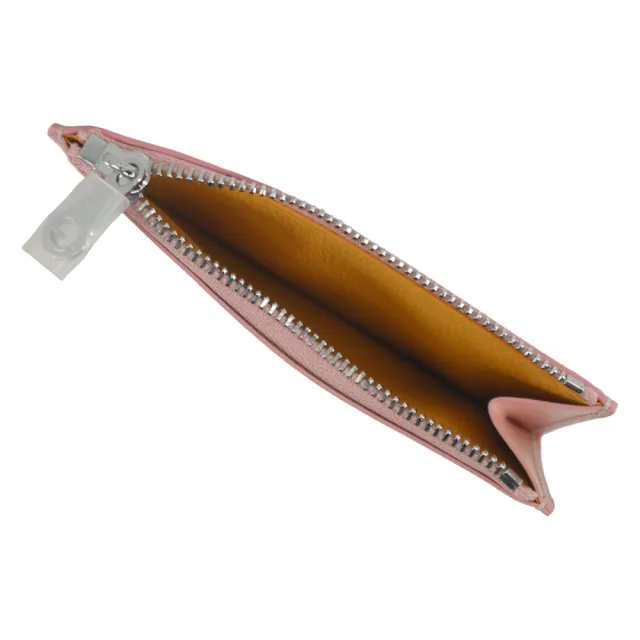 【GOYARD 高雅德】BOURBON 拼接塗料帆布拉鍊卡夾-櫻花粉