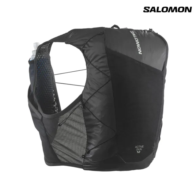 【salomon】ACTIVE SKIN 12 水袋背包組 黑/金屬灰