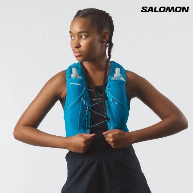 【salomon】ACTIVE SKIN 12 水袋背包組 多瑙河藍/藍