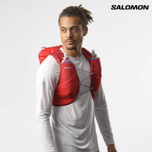 【salomon】ACTIVE SKIN 8 水袋背包組 大麗花紅