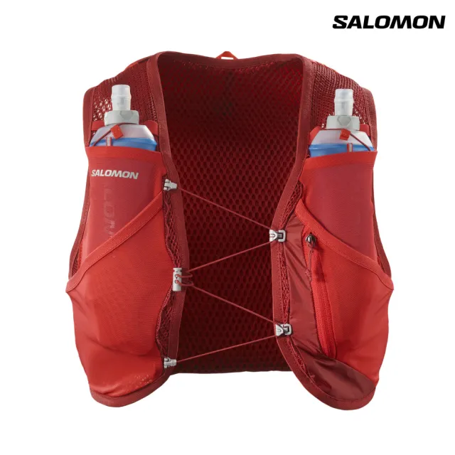 【salomon】ACTIVE SKIN 8 水袋背包組 大麗花紅