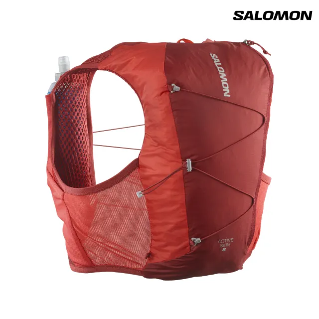 【salomon】ACTIVE SKIN 8 水袋背包組 大麗花紅