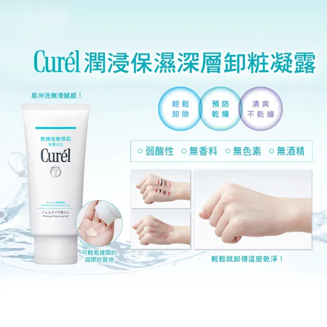 【Curel 花王珂潤】潤浸保濕深層卸粧凝露1x1組130gx2