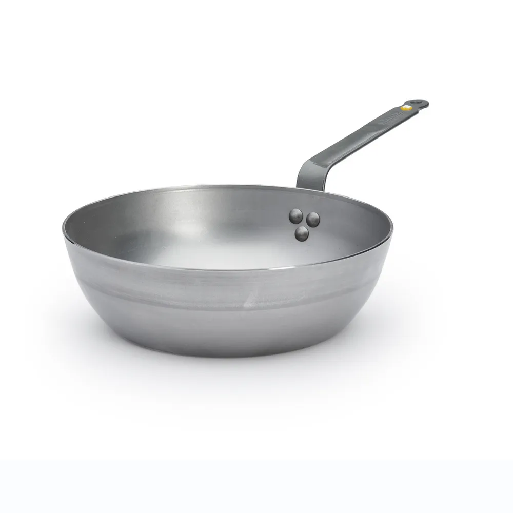 【de Buyer 畢耶】原礦蜂蠟鐵鍋 傳統單柄深煎炒鍋28cm-適用IH爐