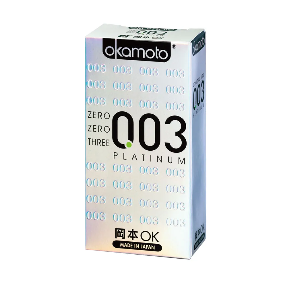 【okamoto 岡本】003極薄白金保險套6入/盒(加有潤滑劑/光滑/極薄系列)