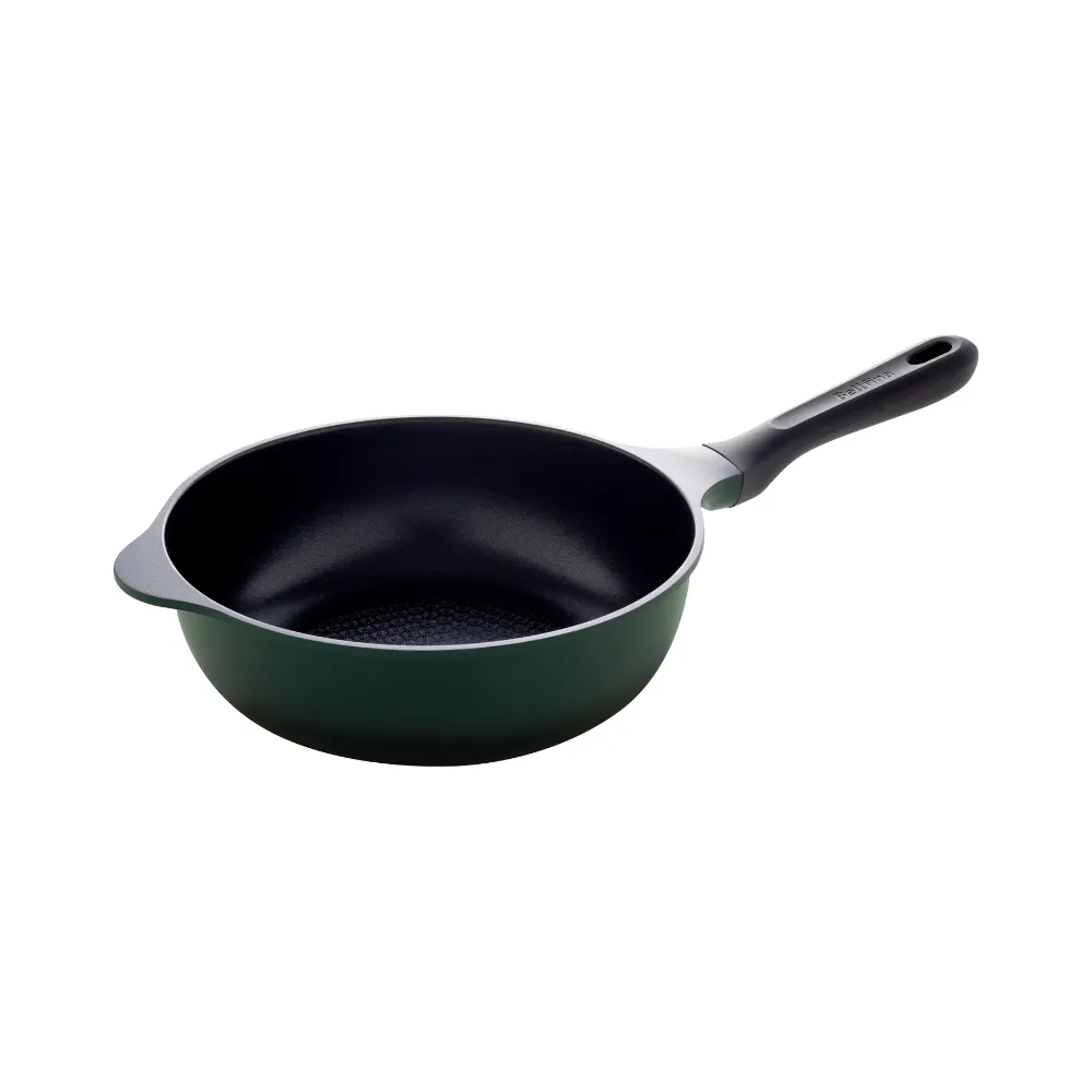 【Arnest】Bellfina iH 鑽石塗層不沾深炒鍋_24cm IH爐可用鍋(不挑爐 使用便利)