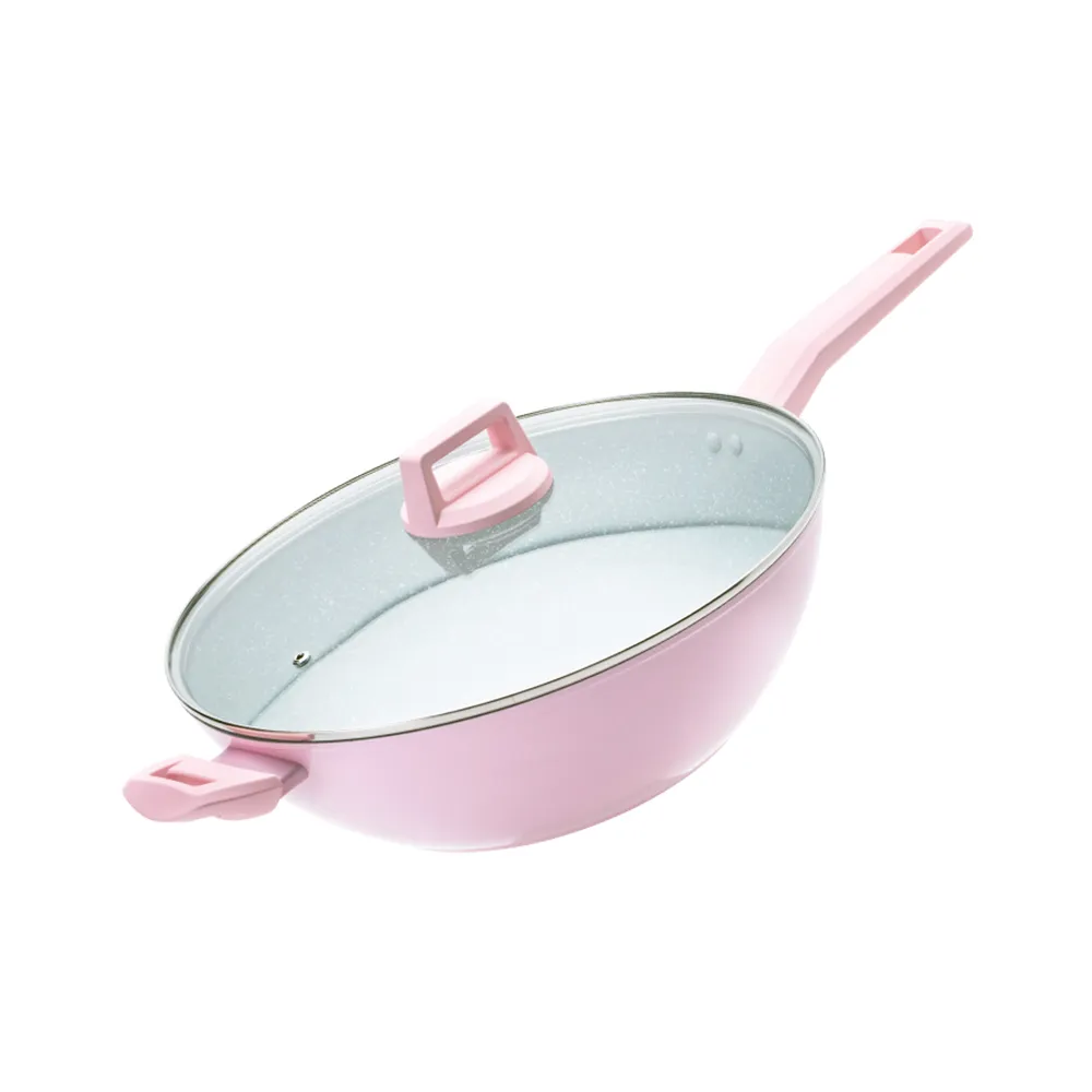 【CookPower 鍋寶】Crete系列極美不沾鍋炒鍋34CM IH/電磁爐適用(含蓋)