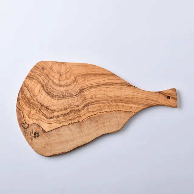 【Artelegno 愛塔】義大利 橄欖木 Planchette 斧型盛菜盤 木盤 托盤 M 35x18cm 義大利製