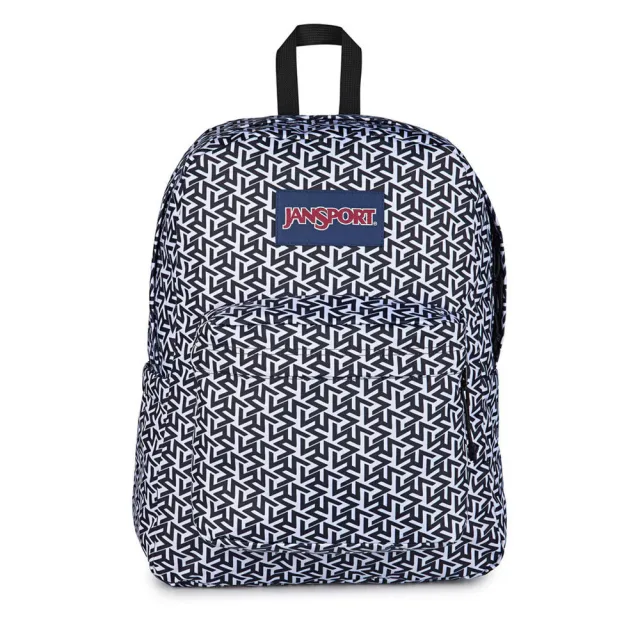 【JANSPORT】雙11 Superbreak Plus 後背包 運動包 休閒包 黑 白(JS0A4QUEA0J)