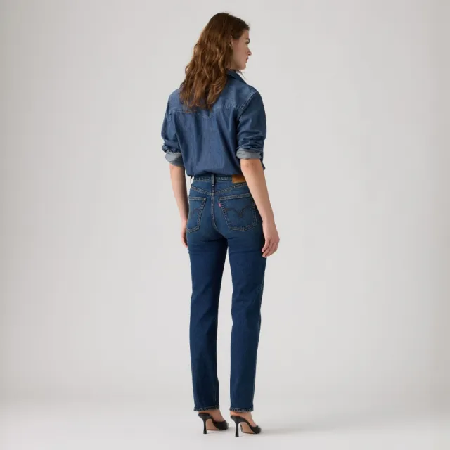 【LEVIS】Ribcage 高腰修身直筒牛仔褲 / 微彈性 女生牛仔褲 人氣新品 0081W-0008