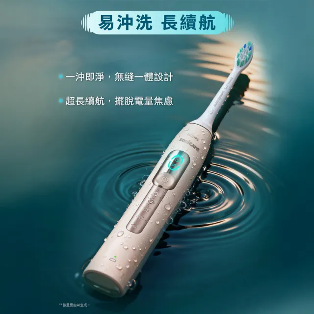 【Philips 飛利浦】HX5682/02 語音導航音波電動牙刷 (語音提醒/5種模式/5倍潔淨/骨傳導科技/官方直營)