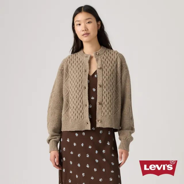 【LEVIS】Charlotte 圓領開襟衫 / 羊毛混紡 女生上衣 人氣新品 007VG-0004