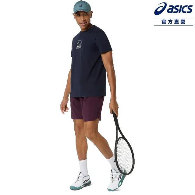【asics 亞瑟士】短袖上衣 男款 海外版 網球上衣 2041A355-402