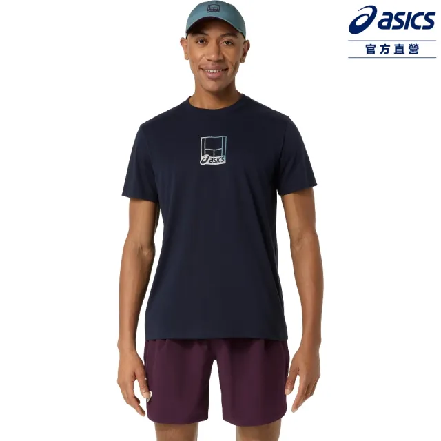 【asics 亞瑟士】短袖上衣 男款 海外版 網球上衣 2041A355-402