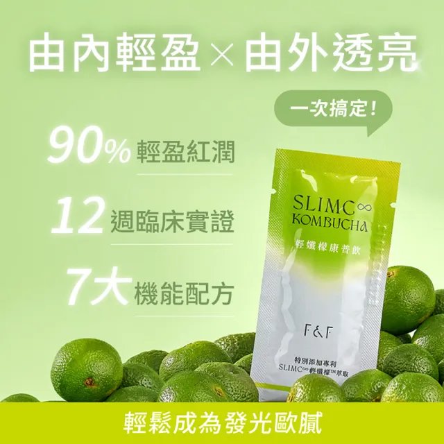 【F&F】輕孅檬康普飲 2盒組-共30包 (專利冰晶番茄 紅葡萄葉 維生素C 輕盈代謝 解膩 久站久坐 康普茶)