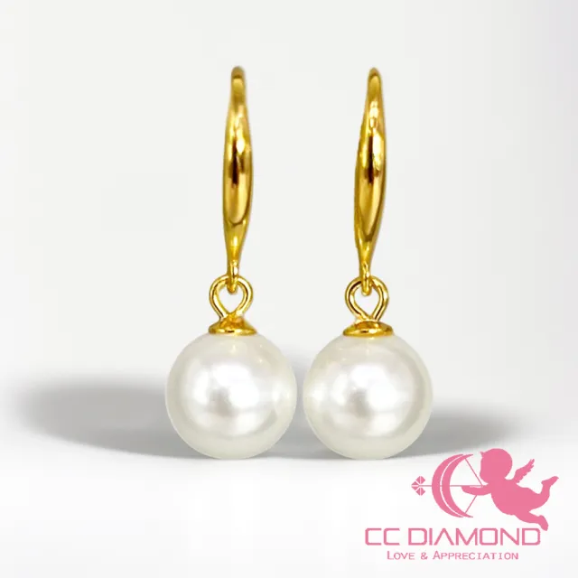 【CC Diamond】買一送一 純銀貝珠耳環(8mm)