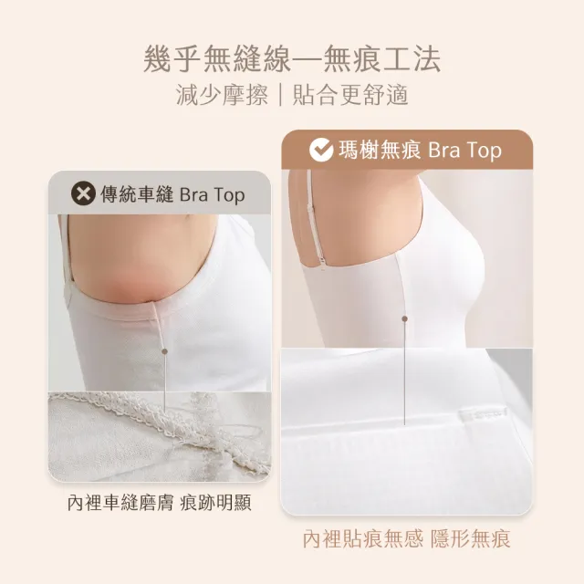 【MarCella 瑪榭】2件組-涼感無痕罩杯Bra Top短版背心