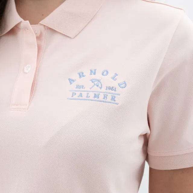 【Arnold Palmer 雨傘】女裝-BOXY短袖POLO衫-淺粉紅色