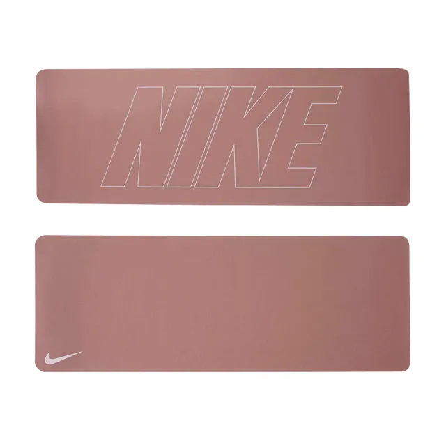 【NIKE 耐吉】雙面瑜珈墊 4MM YOGA MAT 012黑/201藕紅/809粉橘/643玫瑰粉(運動墊 訓練墊 止滑 輕巧 便攜)