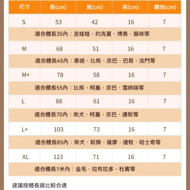 【銘利萊】寵物床 木質狗床 四季窩墊 中小型寵物窩 大型犬臥榻 離地床體 堅固耐用68*51*22cm