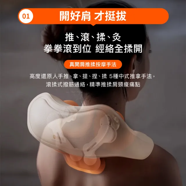 【breo 倍輕鬆】肩倍樂 一字開肩 斜方肌肩頸按摩器(N6 mini)