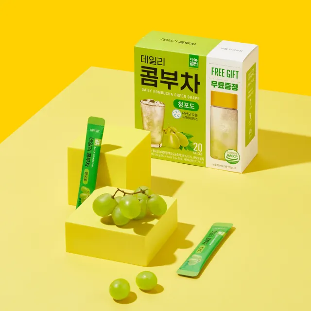 【Danongwon】韓國乳酸菌康普茶 (5g*20入+瓶子)*3盒任選