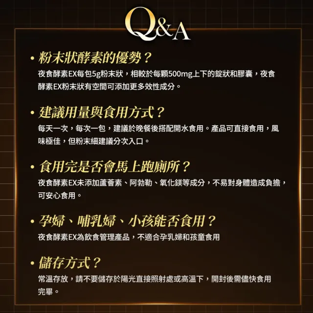 【我的健康日記】夜食酵素EX12盒共360包組(劉品言代言-梅精 乳清蛋白 鉻 藤黃果)