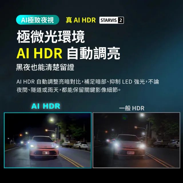【PX 大通】3年保固送安裝SONY前後雙鏡AI行車記錄器2K電子後視鏡 真HDR紀錄器 GPS區間測速(Ai17 PRO)