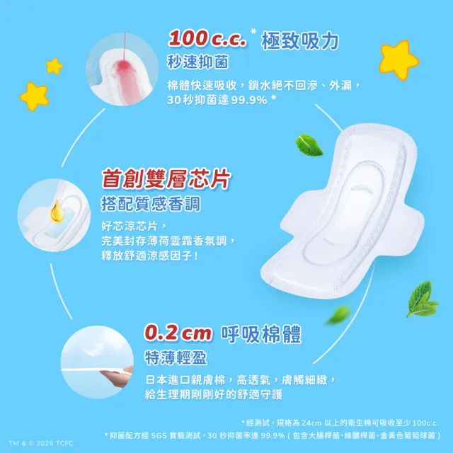 【愛康】透芯涼感衛生棉/褲型衛生棉 Care Bears 聯名款 6包入組(護墊型/日用型/夜用型/加長型/褲型)
