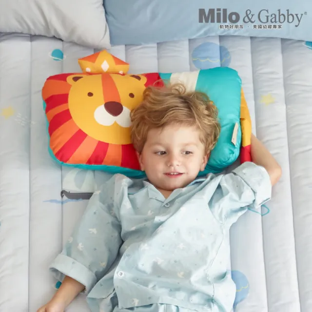 【Milo&Gabby】動物好朋友-超細纖維可水洗防蟎兒童枕頭mini枕心+枕套組(午睡枕/透氣枕/抗菌枕_多款可選)