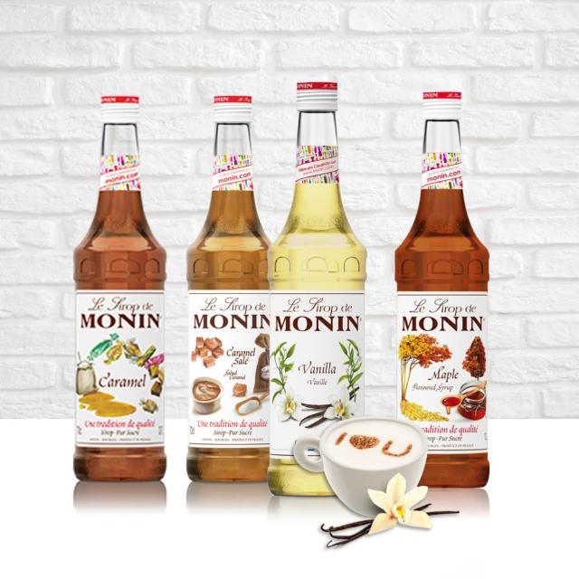【MONIN】系列風味糖漿700ml(焦糖風味/香草風味/楓糖風味/海鹽焦糖風味　任選)