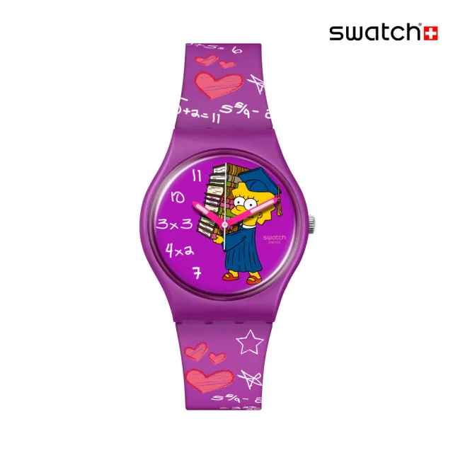 【SWATCH】CLASS ACT 辛普森家庭/經典手錶/男錶/女錶/瑞士製造 SO28Z118(34mm)