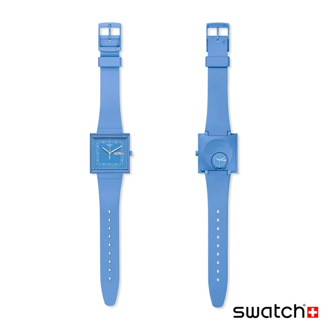 【SWATCH】WHAT IF...SKY? 經典手錶/方形錶/女錶/瑞士製造 SO34S700(34mm)