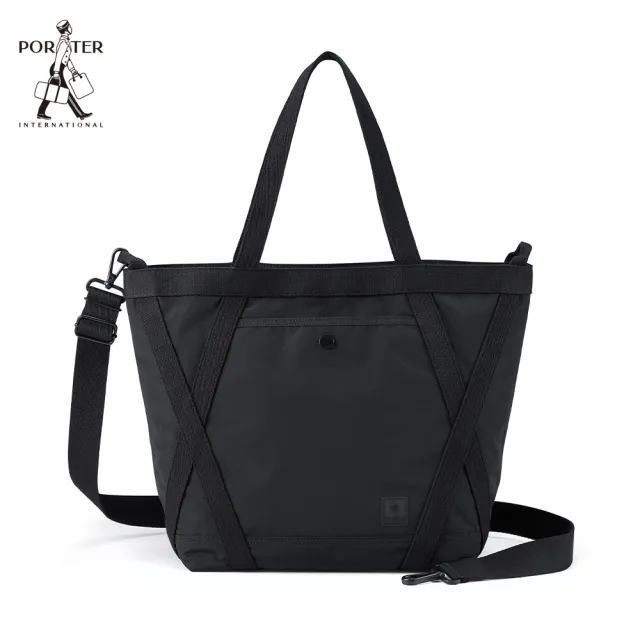 【PORTER INTERNATIONAL】穩固可靠LINK托特包-S(黑)