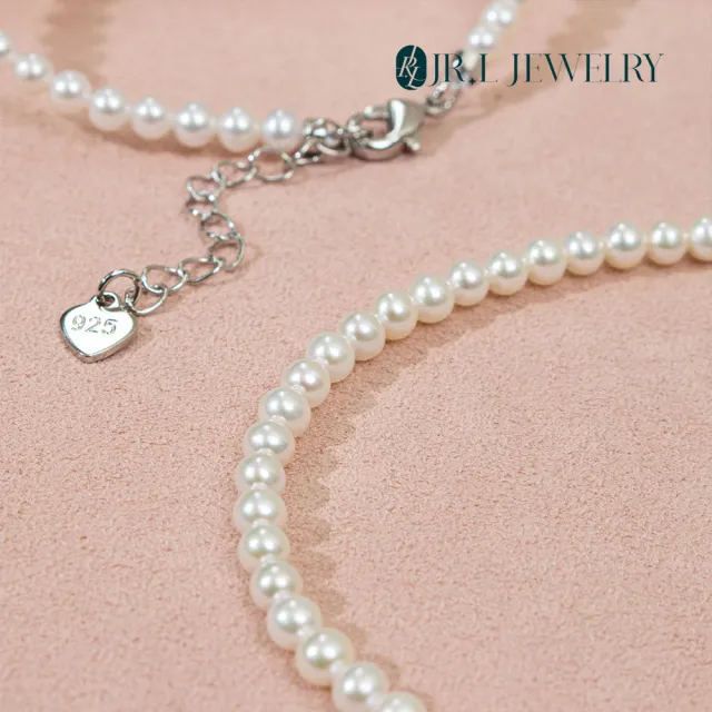【JR.L JEWELRY】天然珍珠 氣質佳人珍珠套組(手鍊/項鍊3.5-4MM)