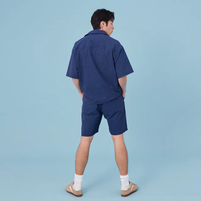 【Lee】男裝 休閒短褲 / 百慕達短褲 工裝短褲 海軍藍 / LB621005179