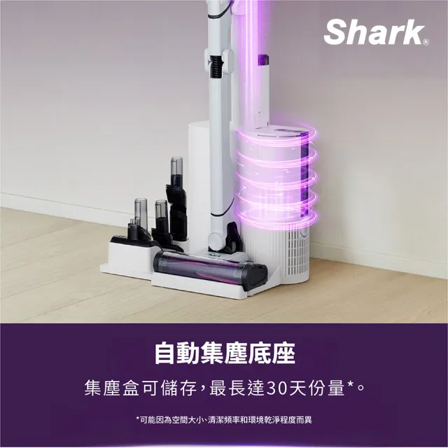 【Shark】LC351 EVOPOWER Neo+自動集塵智能無線吸塵器(購買升級2年保 輕量 抗纏結 HEPA濾網 寵物毛)