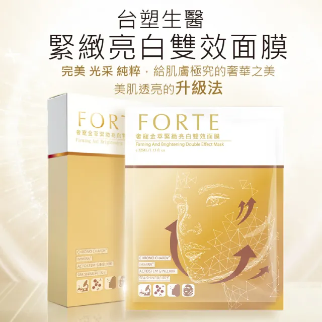 【FORTE】台塑生醫暢銷面膜 新客推薦組(淨白x1+雙效x1+NMNx1)