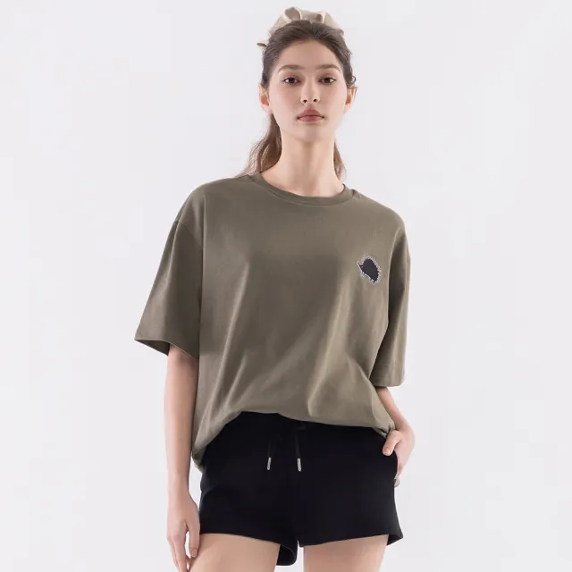 【SCANDINAVIAN FOREST 北歐小刺蝟】厚磅寬版純棉T(雙層貼布) T恤 純棉t 素t tshirt 男T 女T 厚磅 Oversize