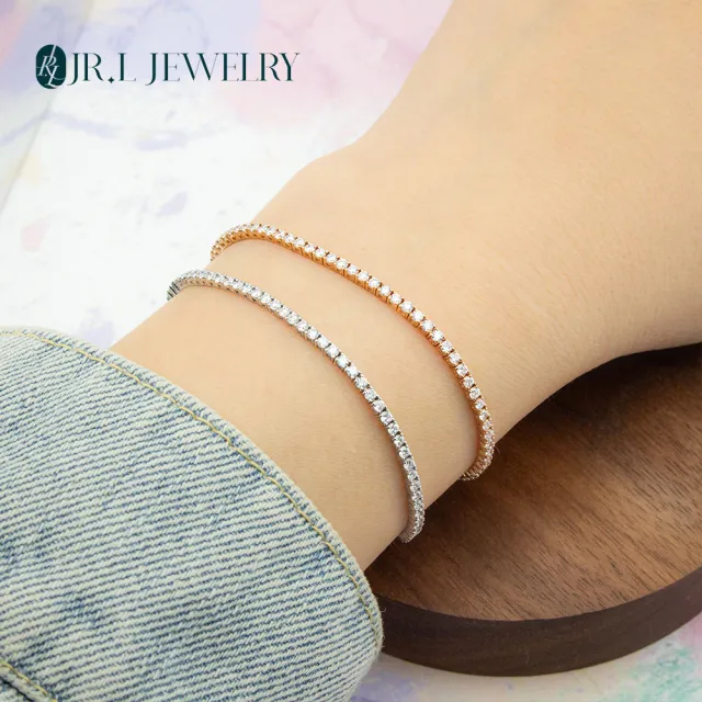 【JR.L JEWELRY】1克拉 真摯鑽石手鍊(培育鑽石 18K)