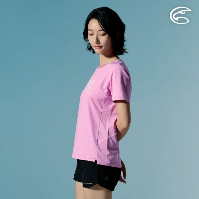 【ADISI】女輕量散熱速乾智能抑菌訓練圖T AL2611106 泡泡粉 S-XL｜抗UV 吸濕排汗 消臭 排汗衣 運動上衣