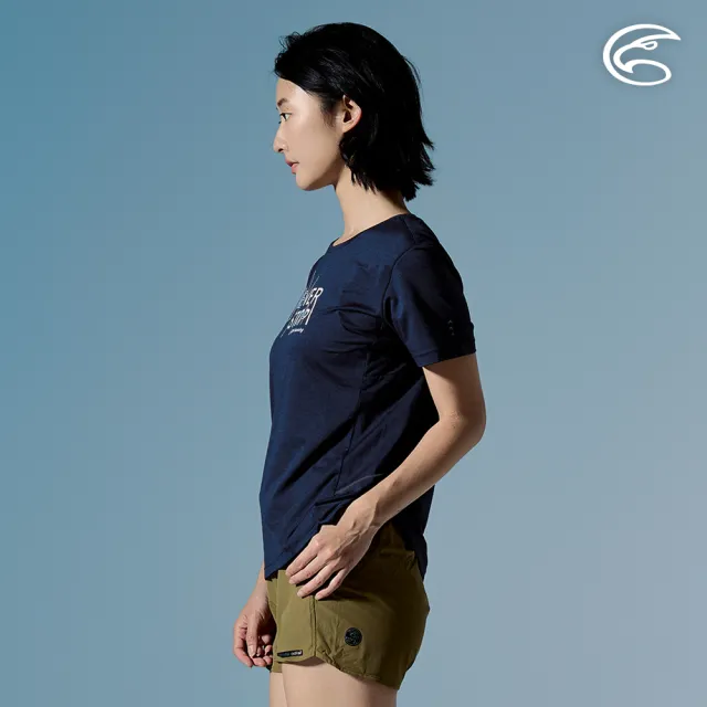 【ADISI】女輕量散熱速乾智能抑菌訓練圖T AL2611106 宇宙藍 S-2XL｜抗UV 吸濕排汗 消臭 排汗衣 運動上衣