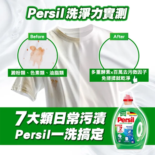 【Persil】深層酵解酵素濃縮洗衣精-2200ml×2瓶(抗菌抗臭)