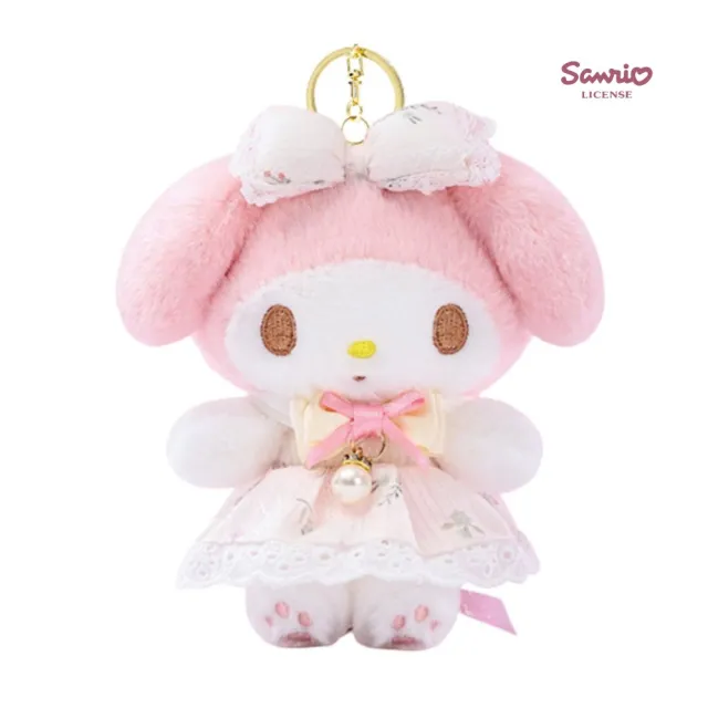 【SANRIO 三麗鷗】精品系列美樂蒂春日午後玩偶吊飾名牌包吊飾小香風鑰匙圈閨蜜女友生日禮物