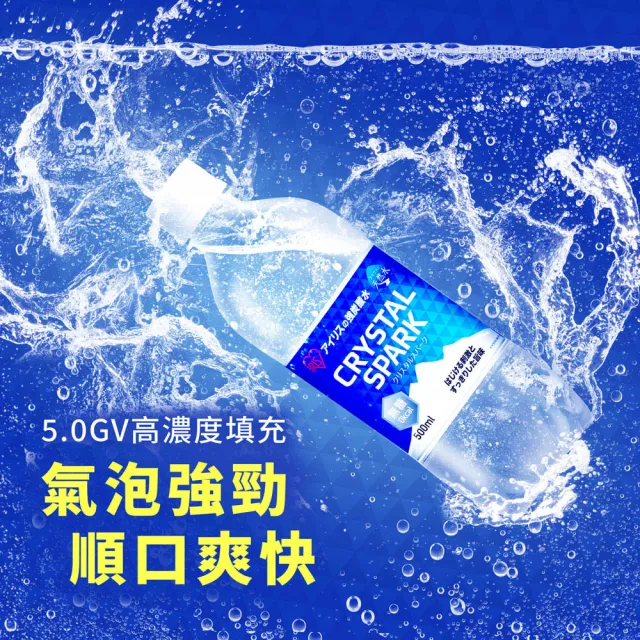 【IRIS】沁泡氣泡水500mlx24入/箱(原味/彈珠汽水/蜜桃/檸檬 口味任選;官方直營)