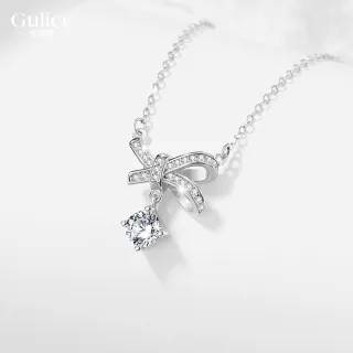 【Gulicc 古莉可】輕奢 蝴蝶結方晶 鎖骨鍊 項鍊 (7夕情人節 生日 鎖骨鍊 項鍊 飾品 禮物)
