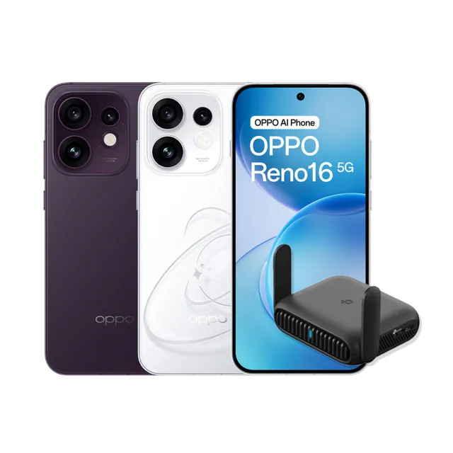 贈隨身迷你路由器【OPPO】官方直營 Reno16 6.32吋(8G/256G/高通7Gen4/5000萬畫素主鏡頭)