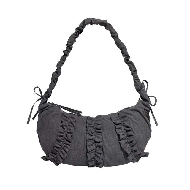 【adidas 愛迪達】肩背包 斜背包   DENIM RUFF BAG 女 - KX7014