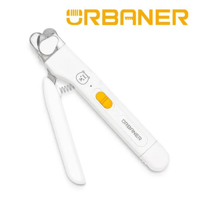 【URBANER 奧本】LED款 寵物二合一修甲器/指甲剪 MB-012(指甲剪/磨甲器/貓咪&迷你犬適用/新手友善)