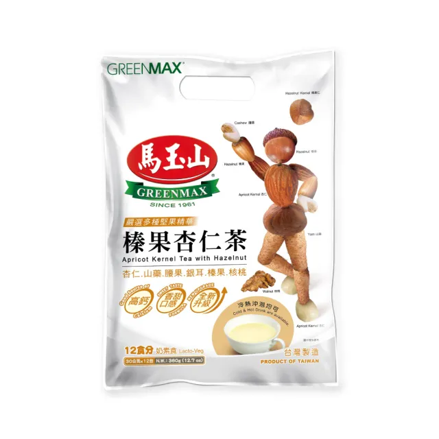 【馬玉山】榛果杏仁茶(30gx12入/袋)